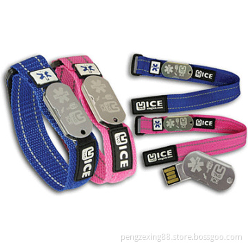 Fashion Bracelet USB Flash Drive with 16GB Capacity Custom Logo